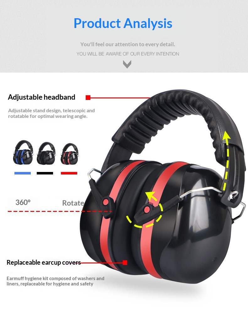 Deluxe Enhanced Earmuff-Style Soundproof Earmuffs, with Labor Protection Function, Suitable for Factory Noise Reduction factory