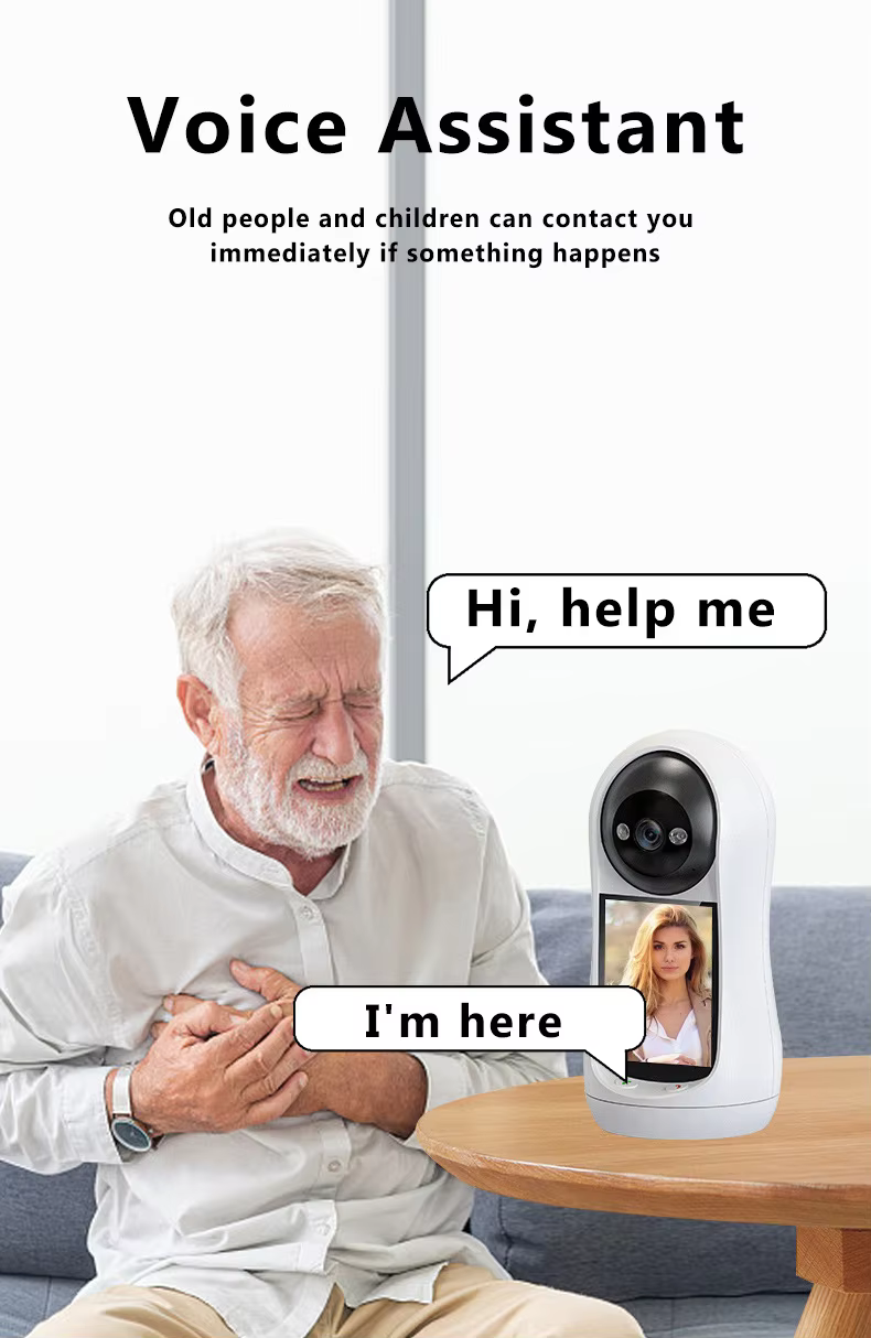 OEM 3MP HD PTZ Baby Monitor WiFi Video Intercom Camera with Infrared Night Vision for Home Security details