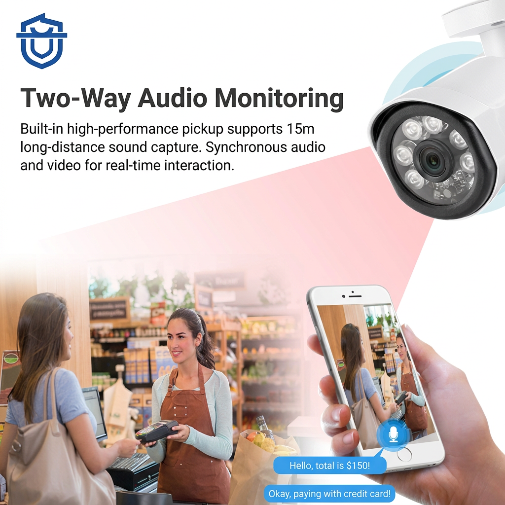 sistem Kamera Keselamatan PoE 4CH 8MP 4K untuk Luar Bangunan, Pintar, Penglihatan Malam Warna Penuh, Kit Pemantauan Video CCTV Keselamatan