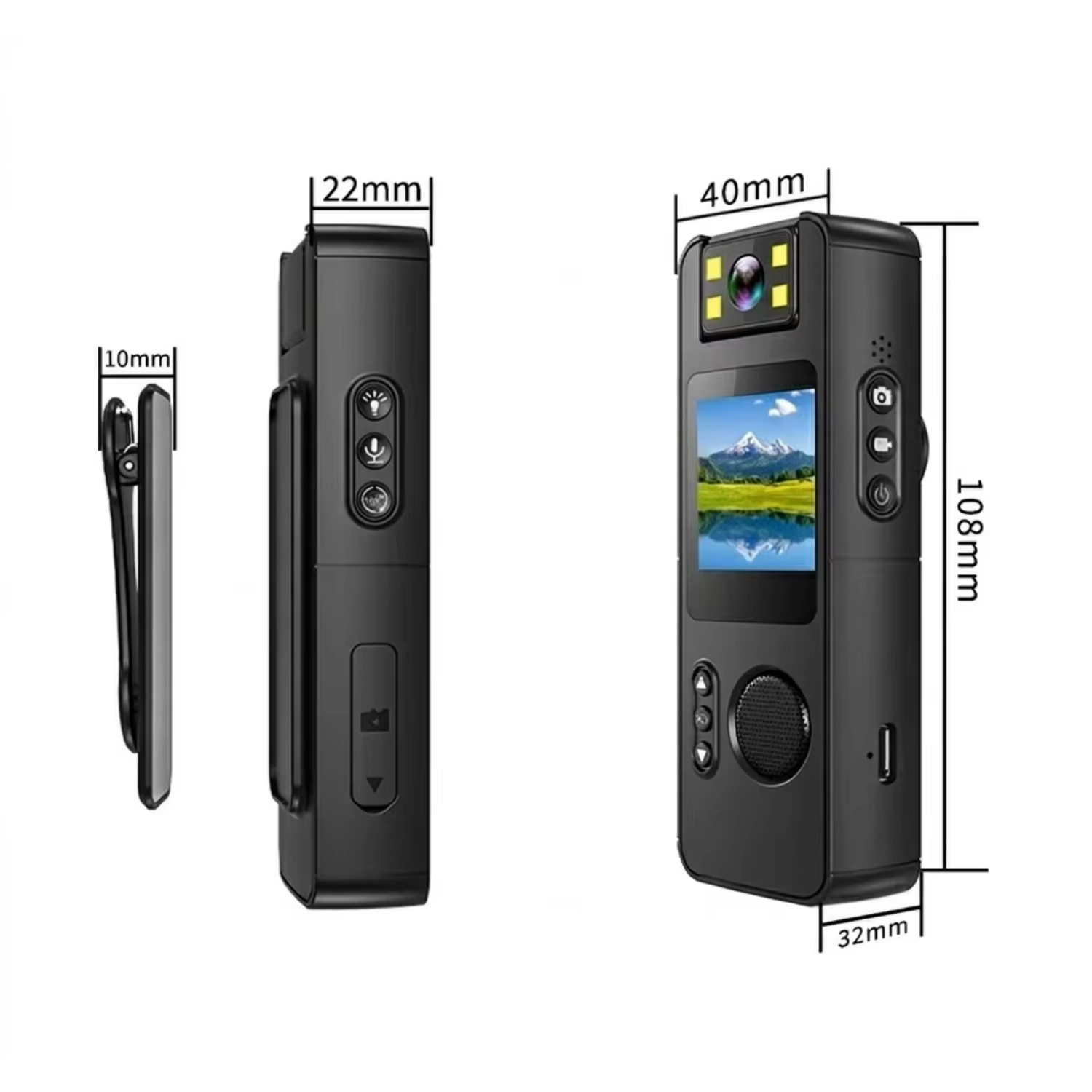 CS11 Smart WiFi Body Camera HD 4K Waterproof Outdoor Action Sports Camera Professional CCTV Security Video Monitoring Kit