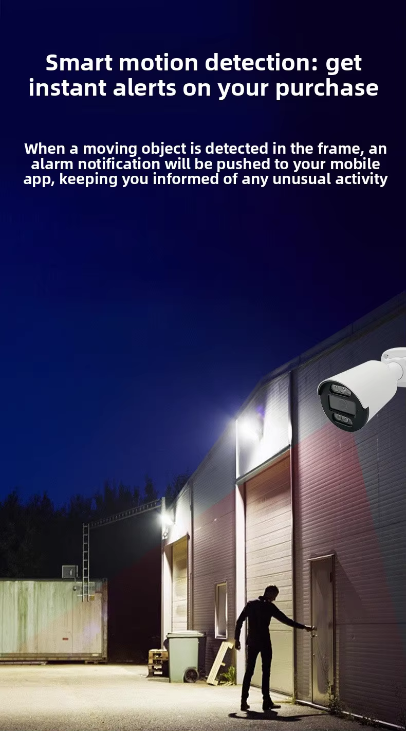 Factory-Customized 8MP 4K Smart Security Camera Outdoor PoE IP 13 Inch IP66 Waterproof Dual-Light Color Night Vision CCTV manufacture