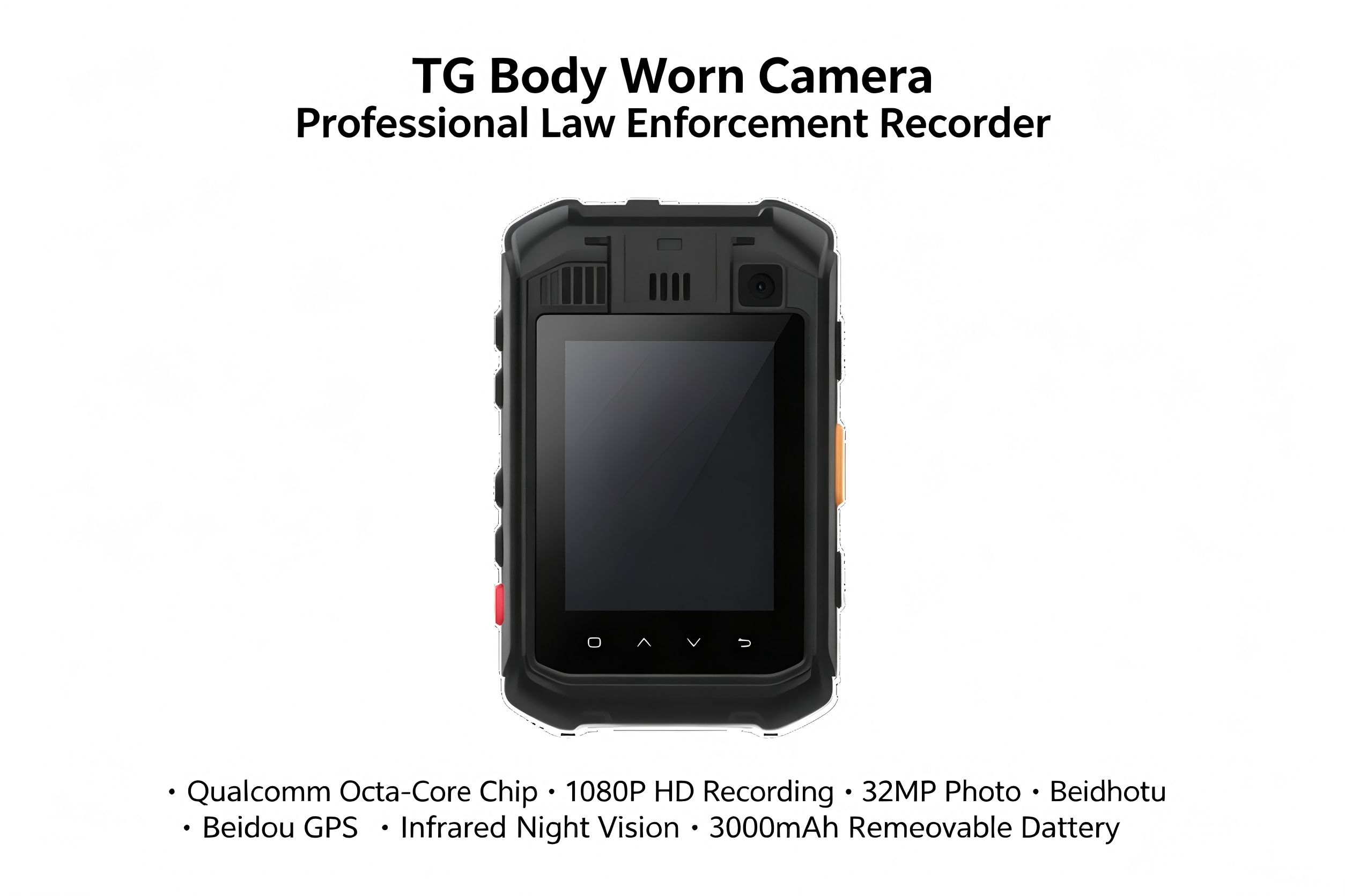 1080P HD Body Worn Camera with Night Vision and GPS Function manufacture