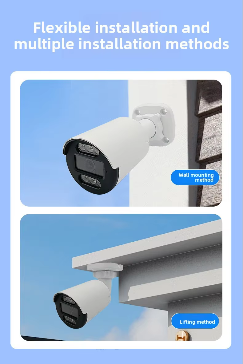 Factory-Customized 8MP 4K Smart Security Camera Outdoor PoE IP 13 Inch IP66 Waterproof Dual-Light Color Night Vision CCTV manufacture