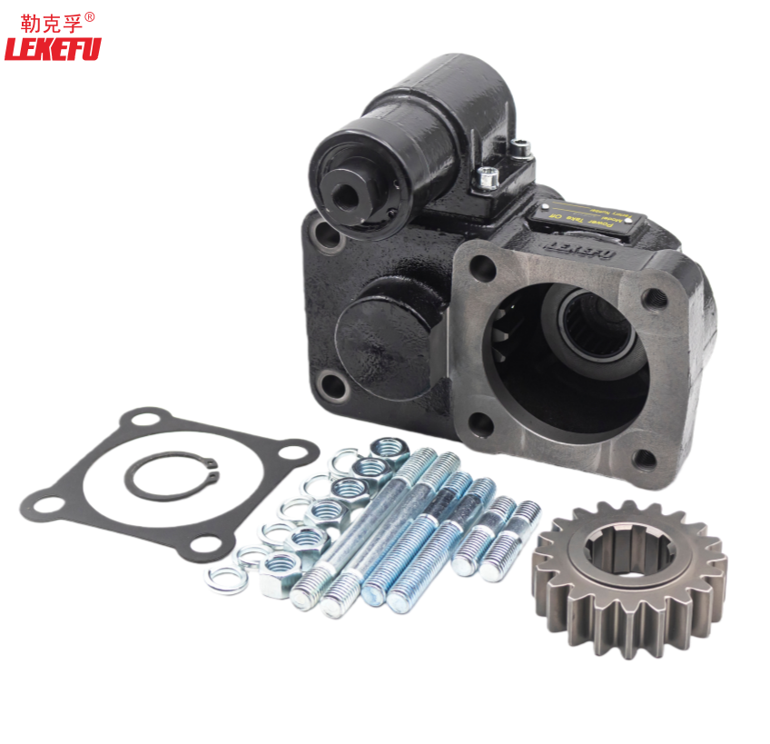 Power take-off used in heavy-duty trucks, dump trucks, and powder tanker gearboxes such as ZF, Mercedes Benz, Volvo, Scania, etc. 40EH8