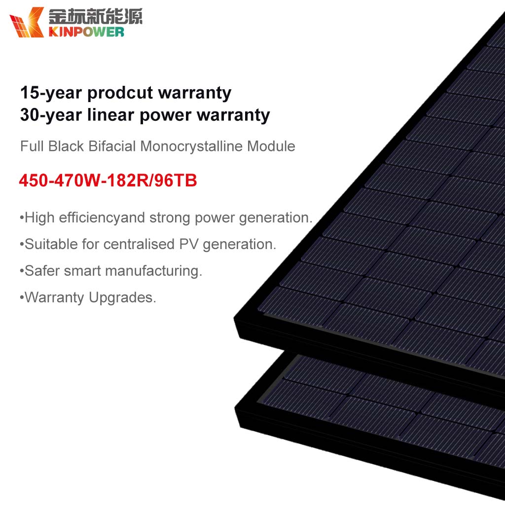 RM-450-470W-182R/96TB plně černý bifaciální monokrystalický modul