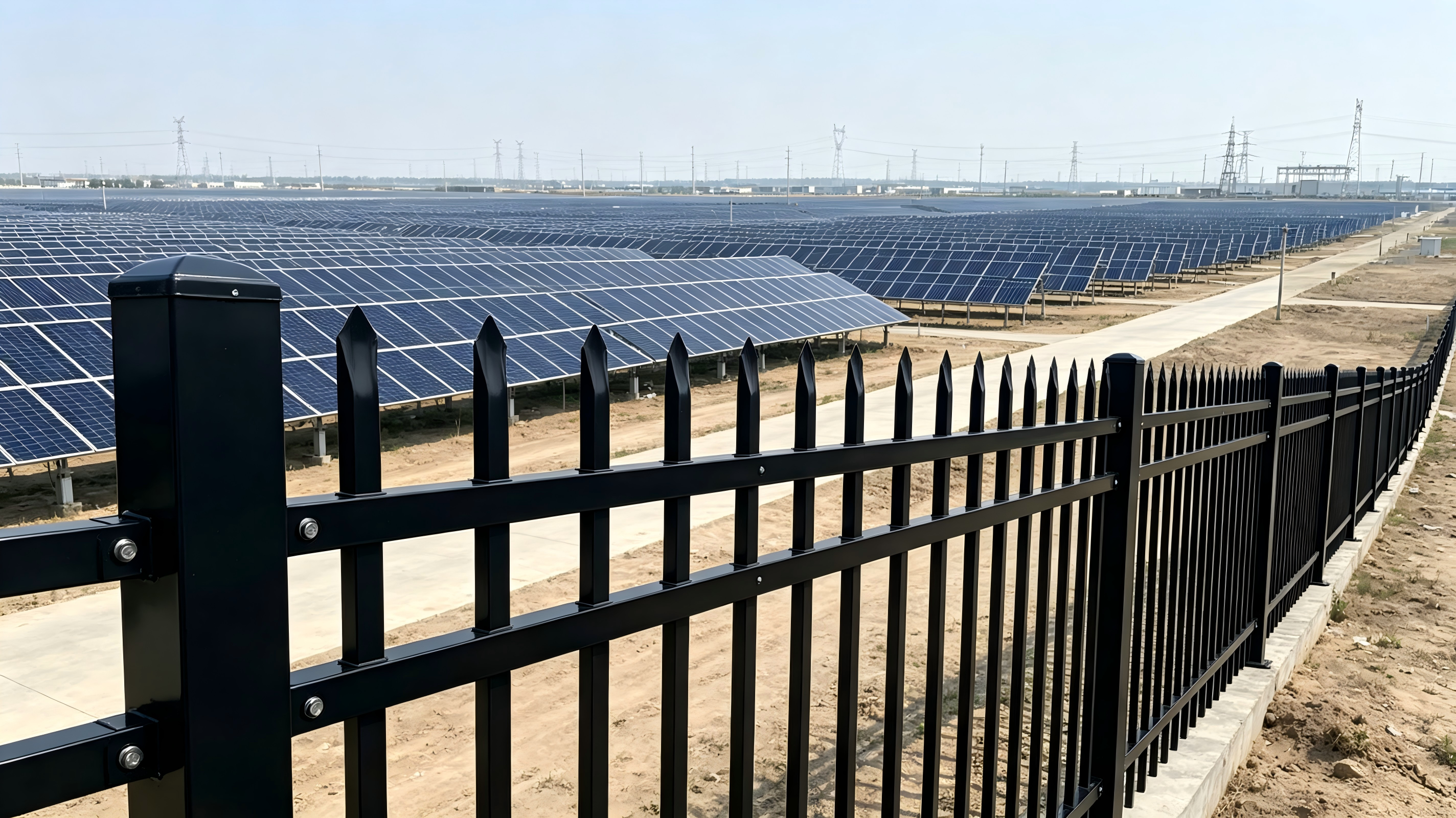 Zinc Steel Fence,Photovoltaic power station safety fence