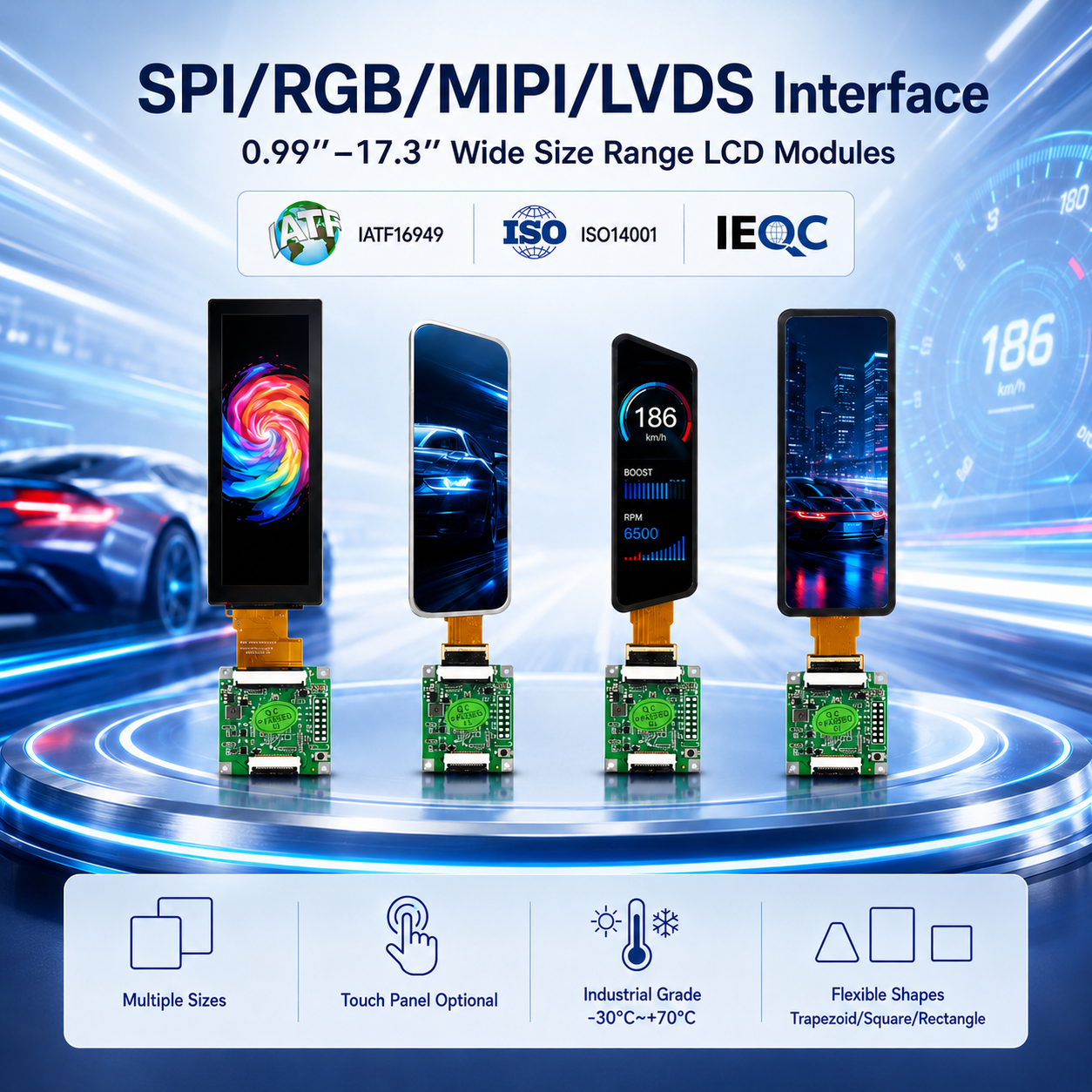 Why vehicle mounted touch screen display pursues shock resistance ability