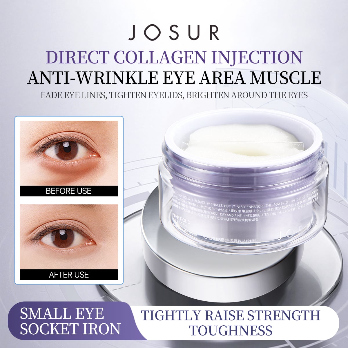JOSUR JU047 Five-Fold Collagen Firming Anti-Wrinkle Eye Patch 120P