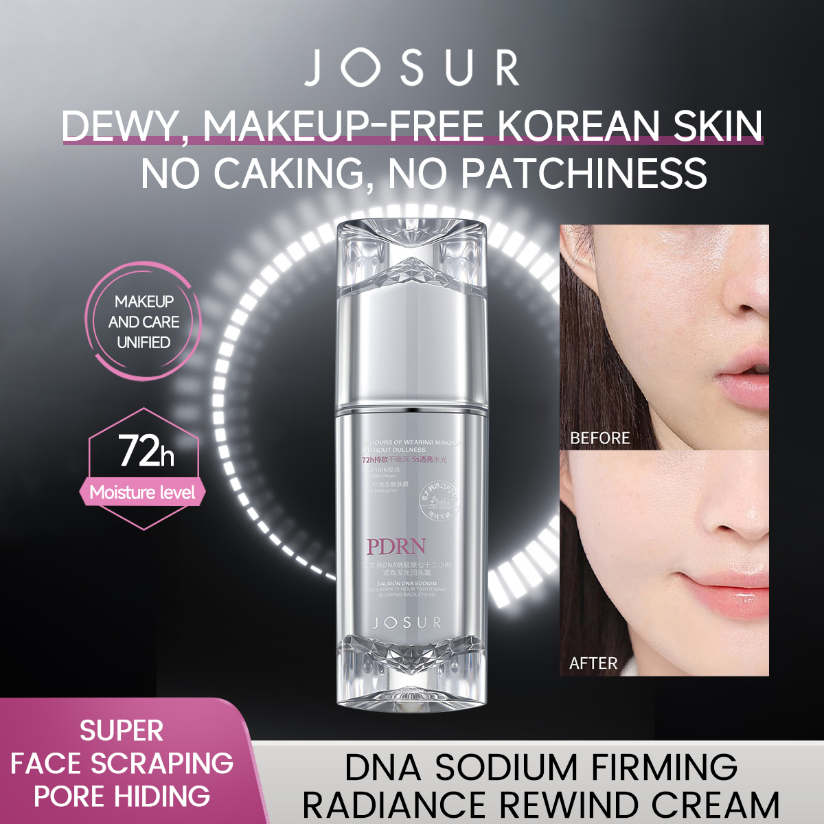 JOSUR JU667 Salmon DNA Sodium Collagen 72H Firming Glow Cream 30g