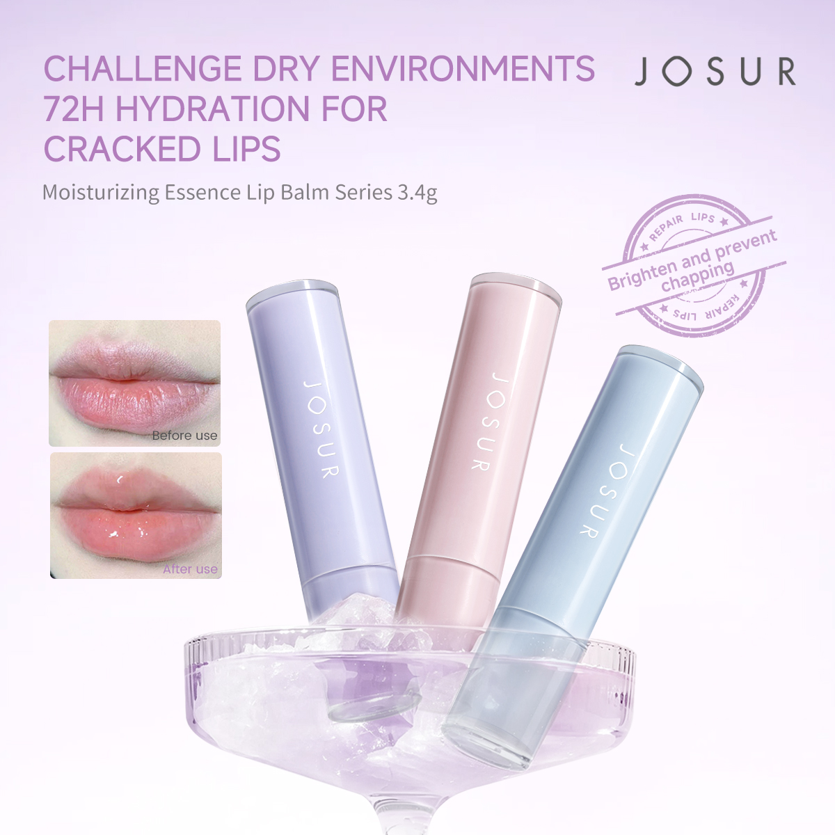  JU632&JU633&JU634 Efficacy Lip Balm Trio