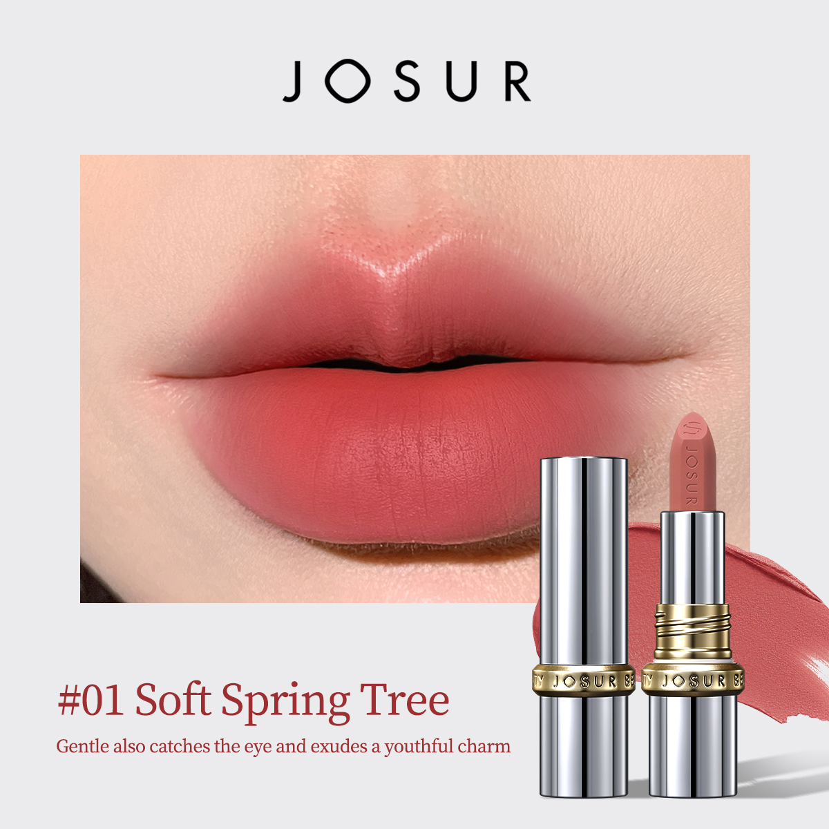 Jiuse JU421 Peptide Light Line Silk Mist Cloud Feel Color Holding Lipstick