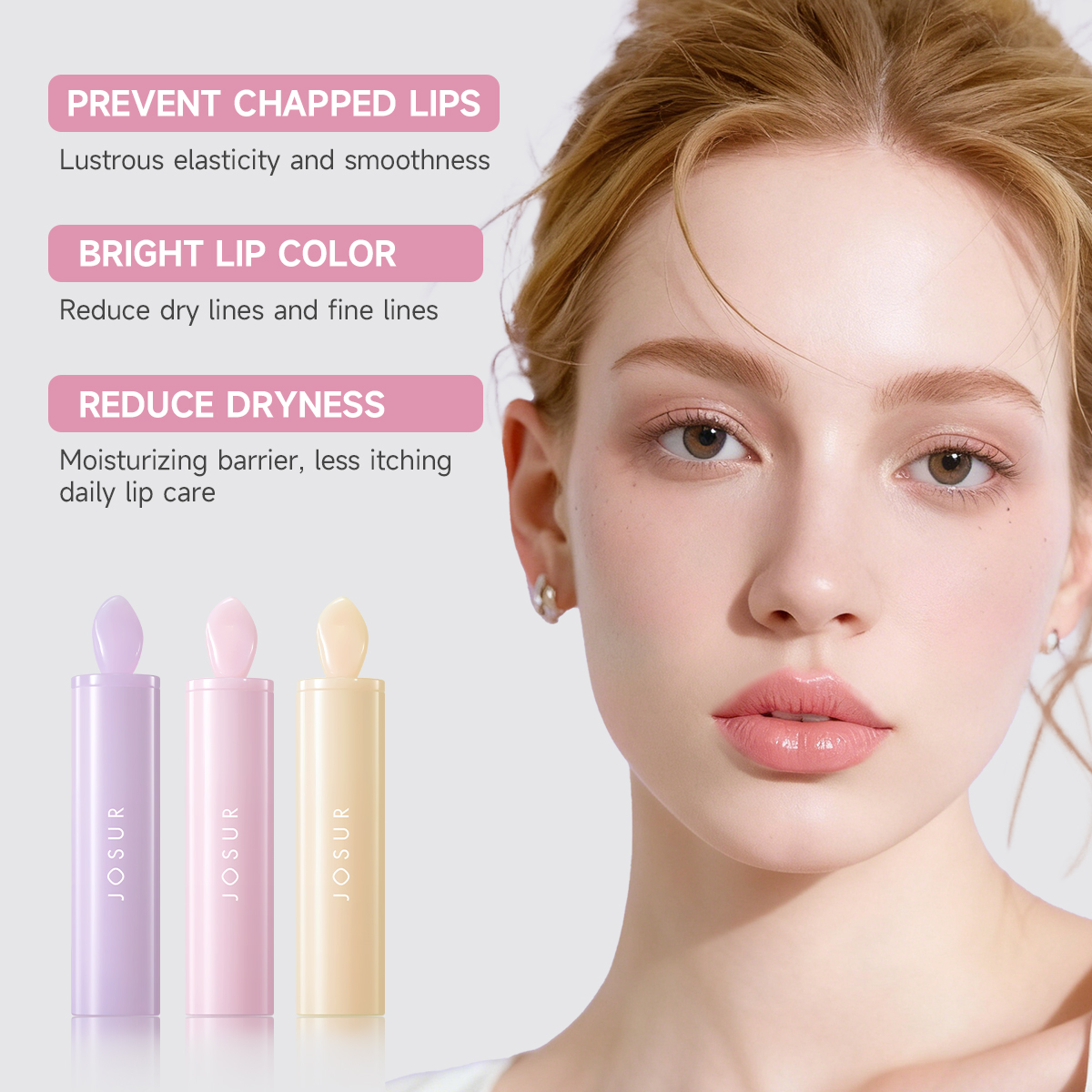JOSUR Squalane Sodium Hyaluronate Honey-Moist Lip Balm Set