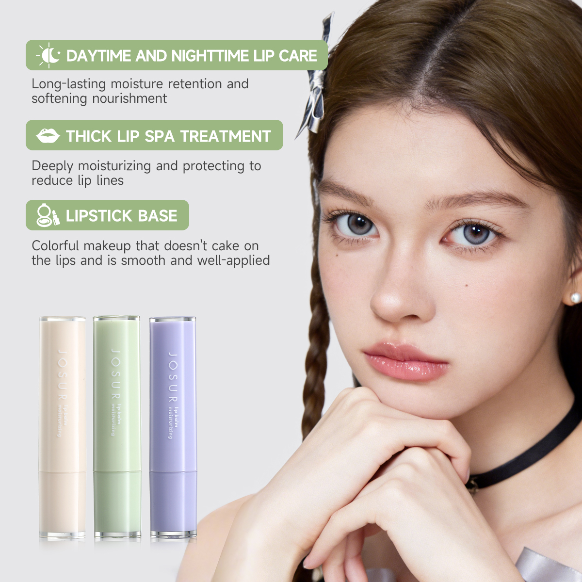 JOSUR Camellia Olive Grape Seed Oil Lip Balm Set