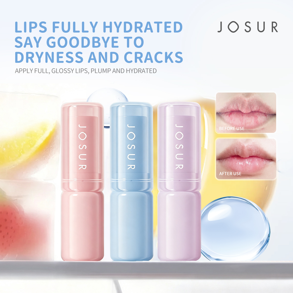 JOSUR JU590-592 Classic Lip Balm: Pro-Xylane, Squalane & Collagen Wholesale