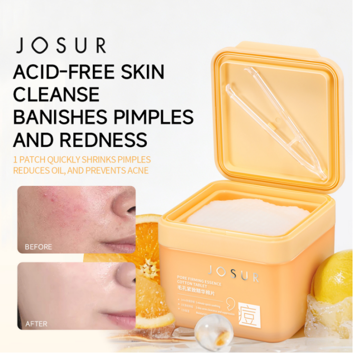 JOSUR JU618 Pore Tightening Essence Cotton Pads 80 Count Acne Care