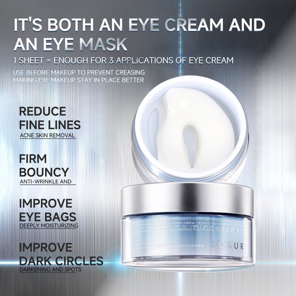 JOSUR JU320 Tetra-Factor Mussel Peptide Radiance Milk Eye Mask 60P