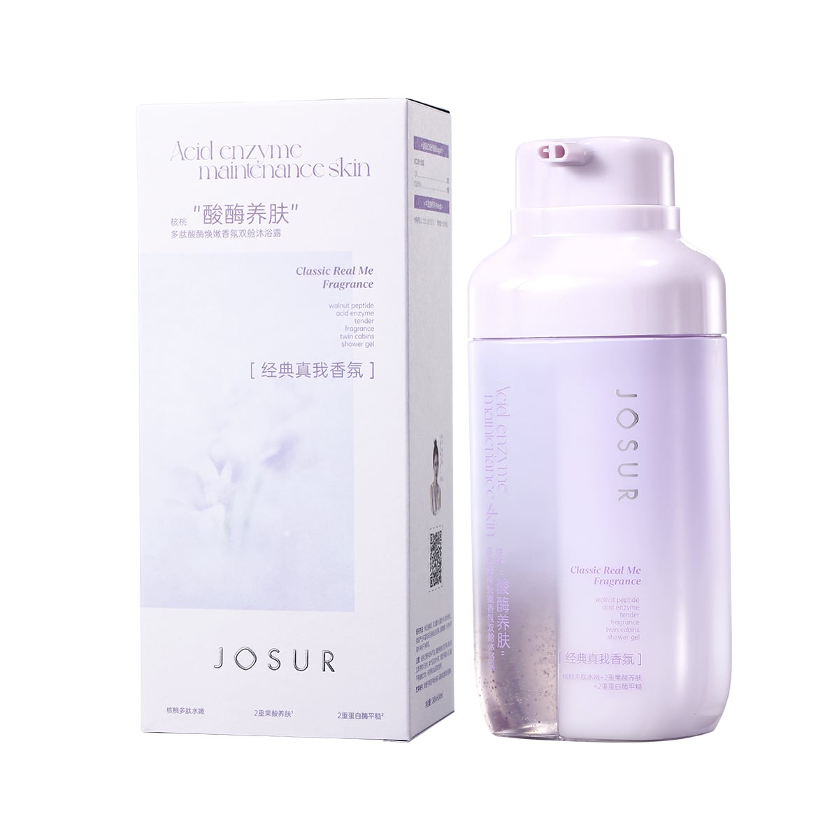 JOSUR JU498 Walnut Peptide Acid-Enzyme Dual-Chamber Body Wash 490ml