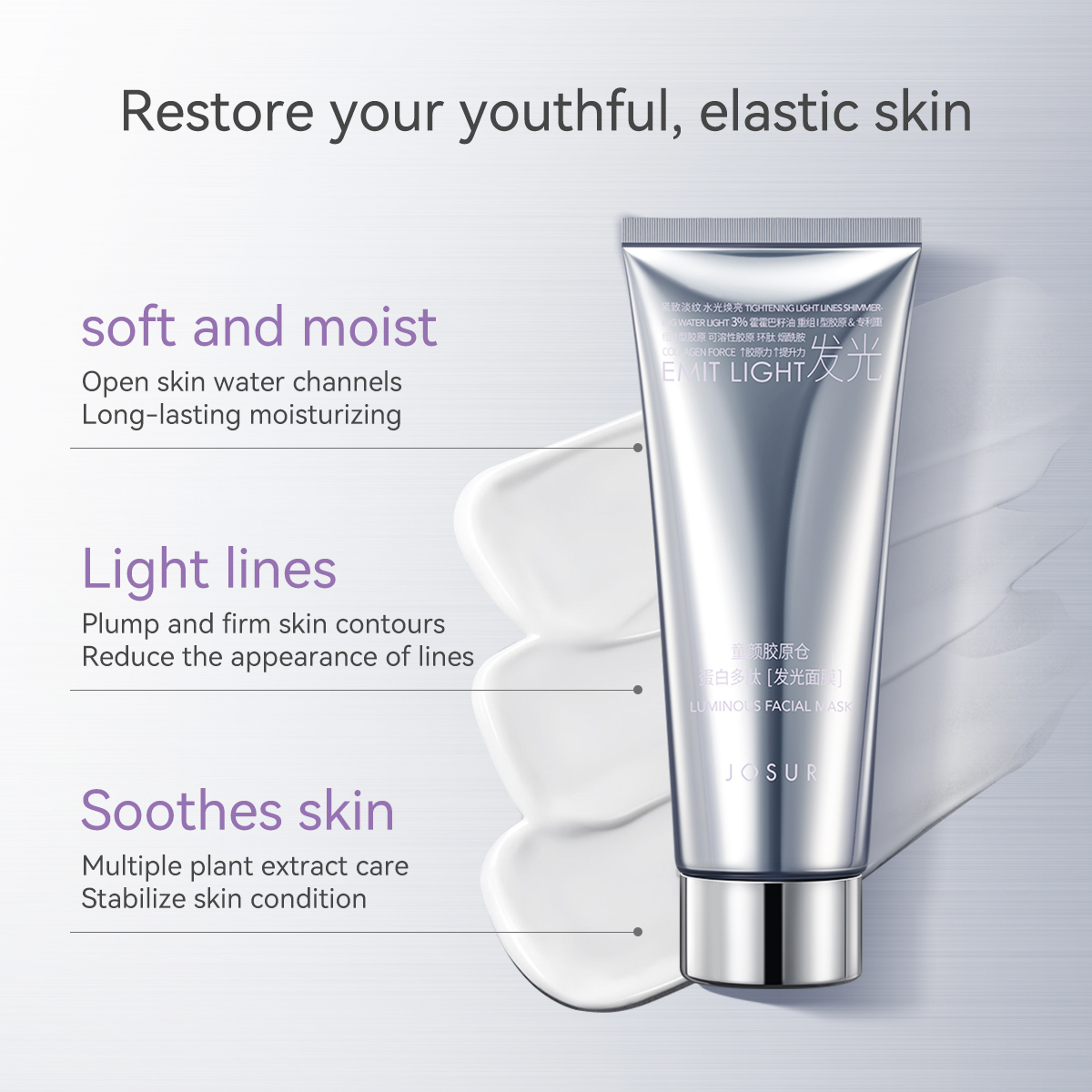 JU312 Youthful Collagen Bank Protein Polypeptide Glow Mask