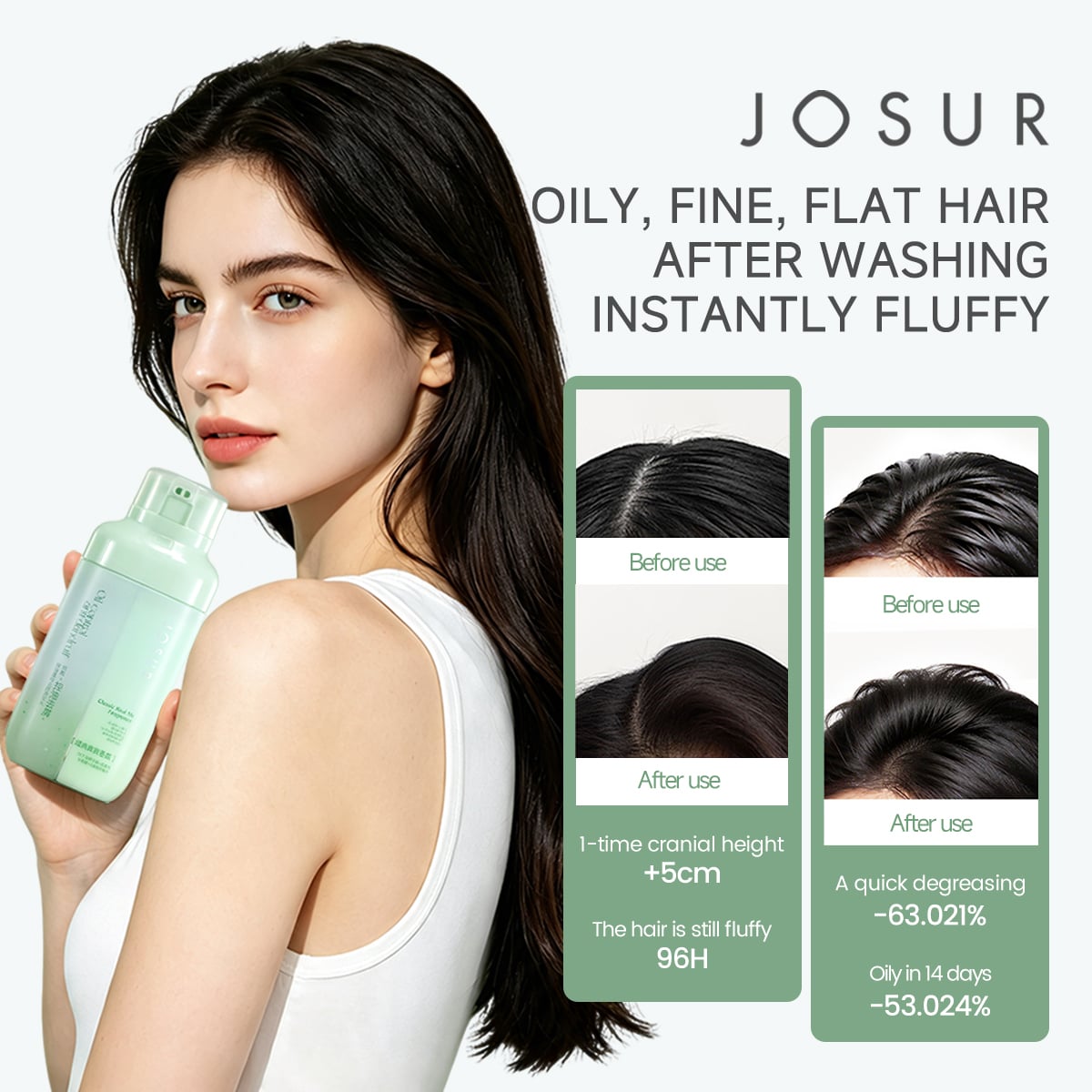 JOSUR JU496 Dual-Chamber Oil Control Anti-Dandruff Shampoo 2×240ml