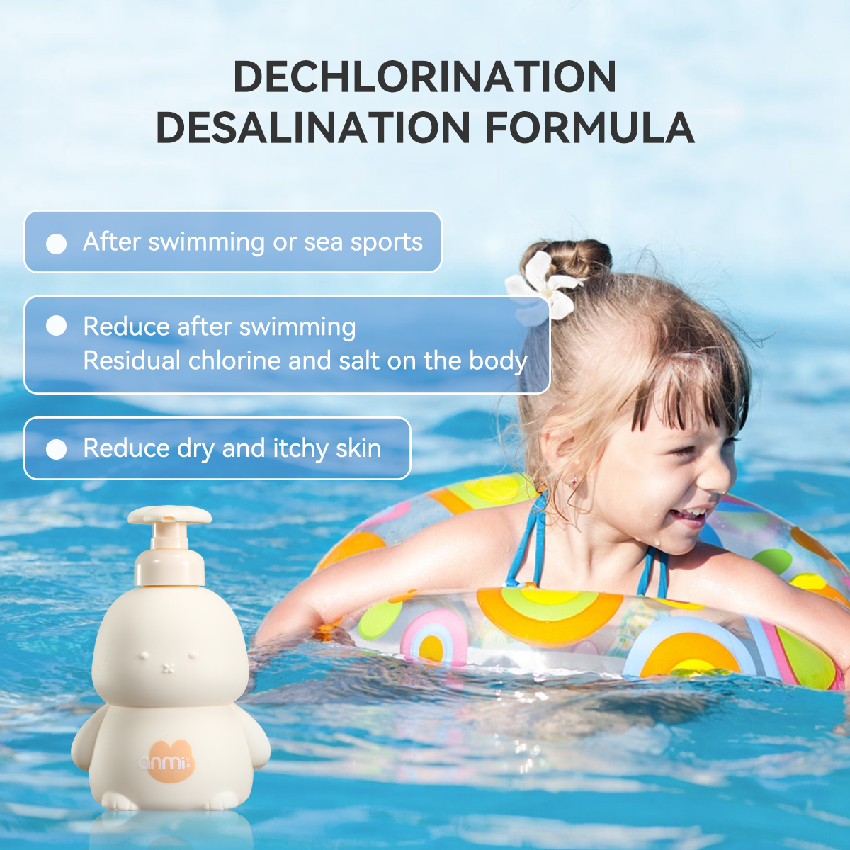AM096 Amino Acid Dechlorination Soothing Shampoo and Bath Gel 2-in-1