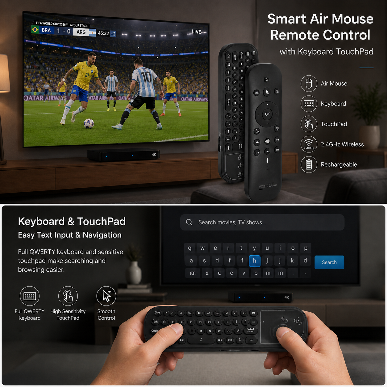 Never Miss a Moment During the Big Match with keyboard Remote