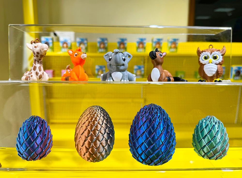 3D Printed Animals & Dragon Eggs | Rotating Sensory Fidget Toys