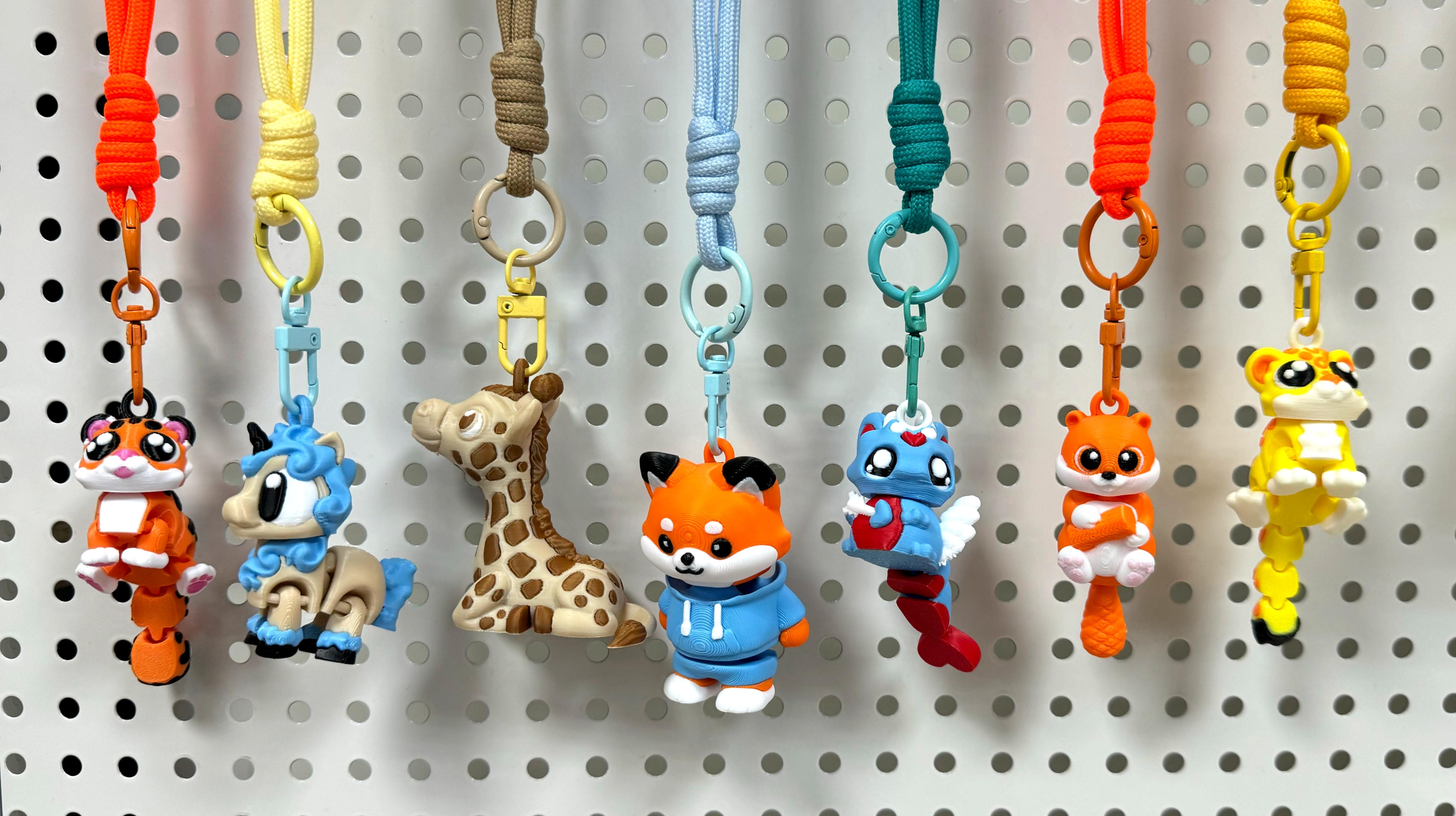 Cute Articulated Animal Keychains 