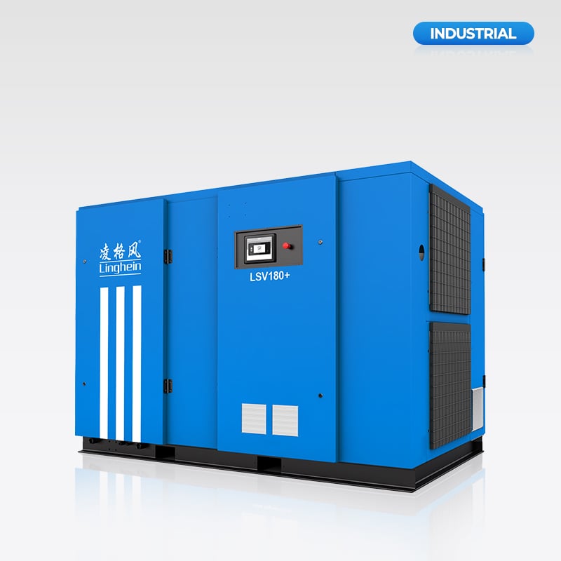 LSV Series VSD permanent magnet screw air compressor<br>90kw-355kw<br>7/8.5/10.5bar