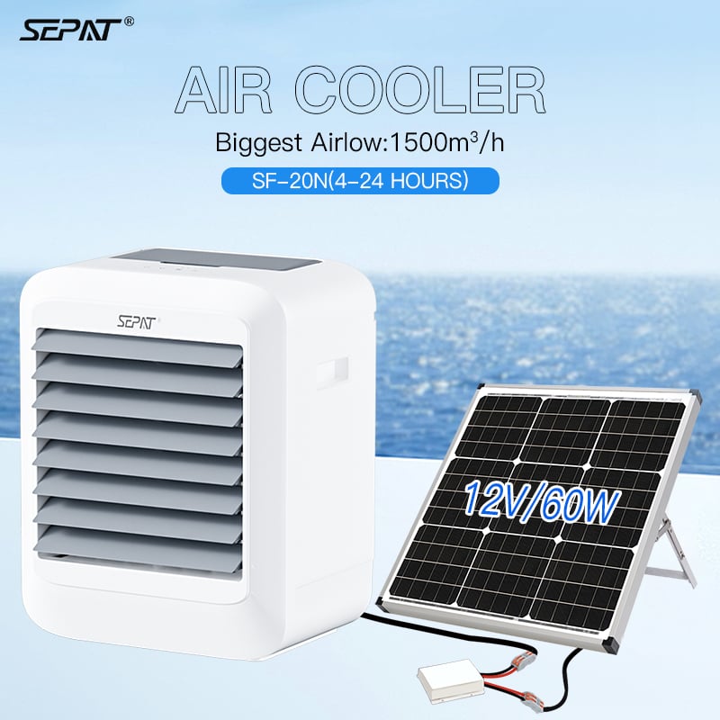 WEIYE SEPAT SF-20N Portable Lithium Battery Solar Air Fan DC Smart air Cooler