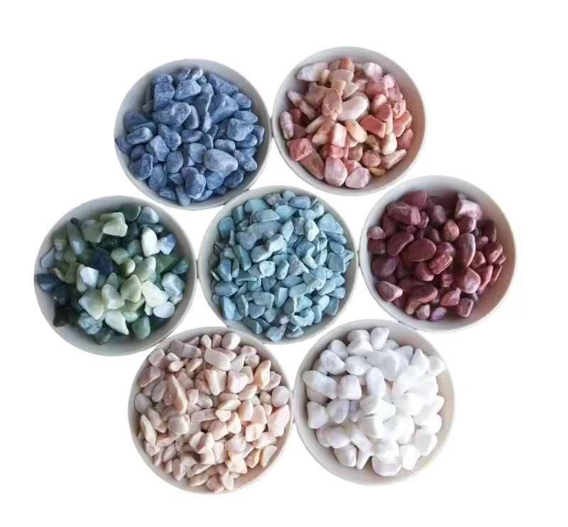 Factory Wholesale Natural Multi-Color Landscape Cobblestone Crushed Washed Pebbles Stone for Outdoor Park Floor