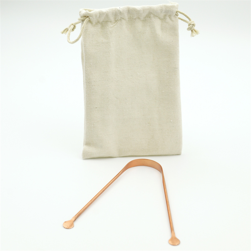 Natural Antibacterial Copper Tongue Cleaner Pure Copper Tongue Scraper Zero Waste Oral Care Tool