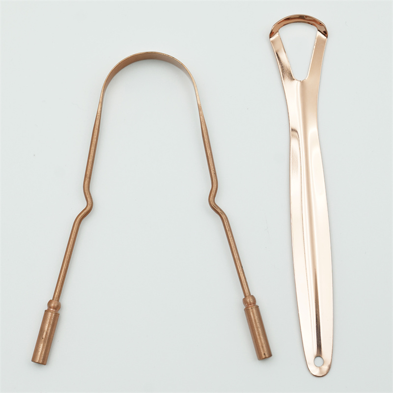 Natural Antibacterial Copper Tongue Cleaner Pure Copper Tongue Scraper Zero Waste Oral Care Tool