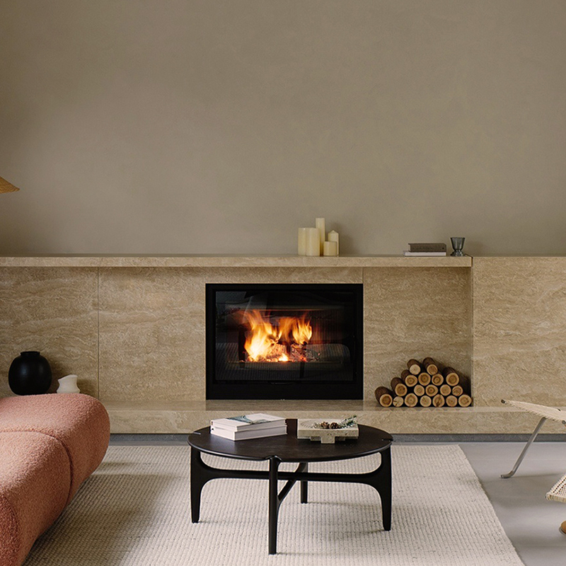 Modern Screen Printed Glass Fireplace | MEISU.CH