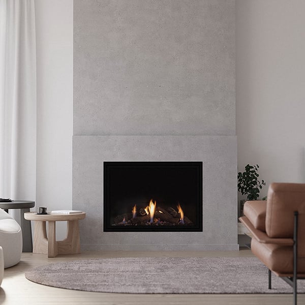 Square Gas Fireplace