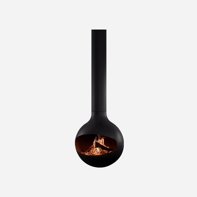Cyril 600mm Suspended Wood Burning Fireplace