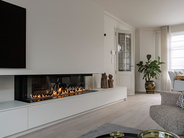 Three-Sided Gas Fireplaces