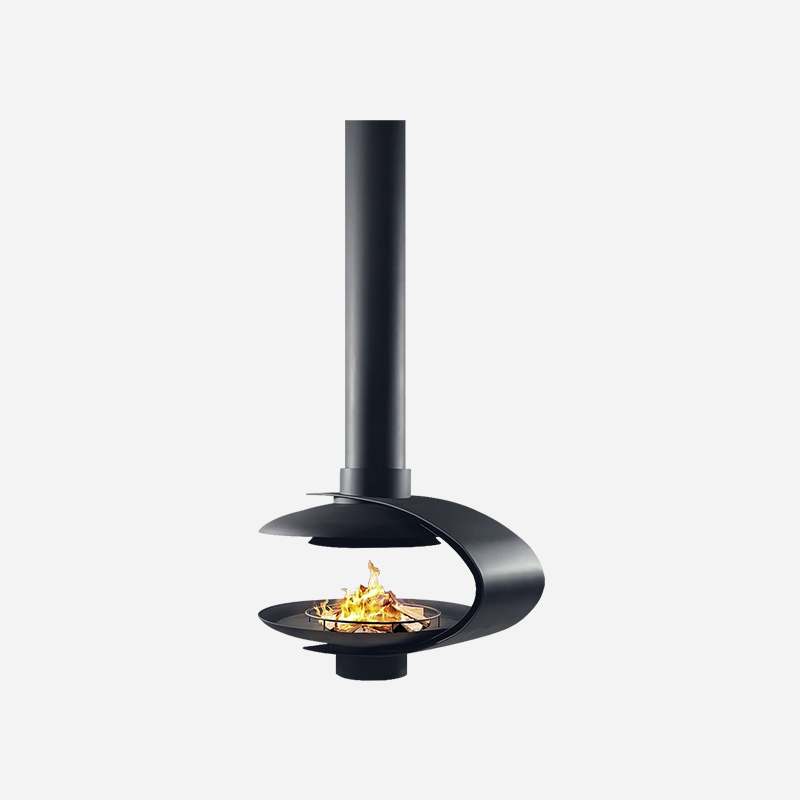 Velis 1100mm Suspended Wood Burning Fireplace