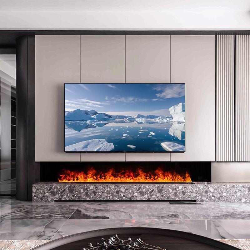 Linear 3D Water Vapor Fireplace | MEISU.CH