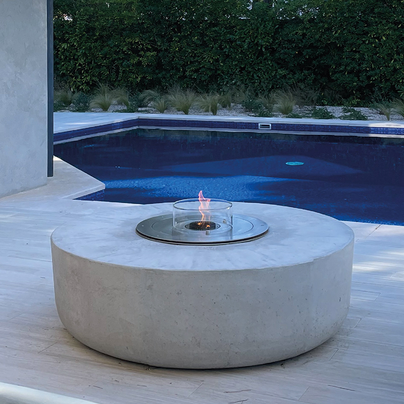Round Automatic Bioethanol Fireplace | MEISU.CH