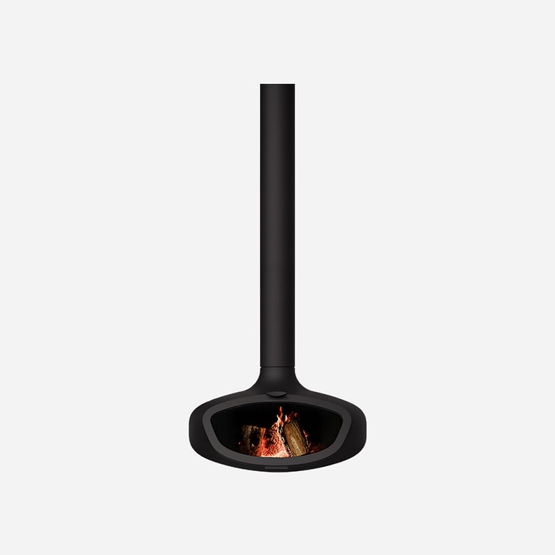 Logan 900mm Suspended Wood Burning Fireplace