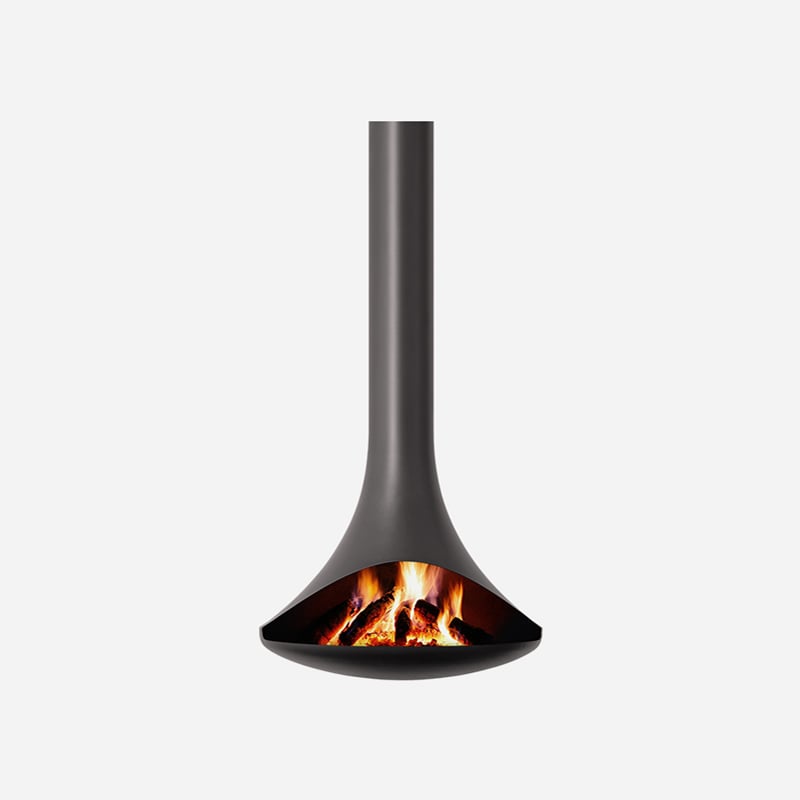 Blanche 900mm Suspended Wood Burning Fireplace