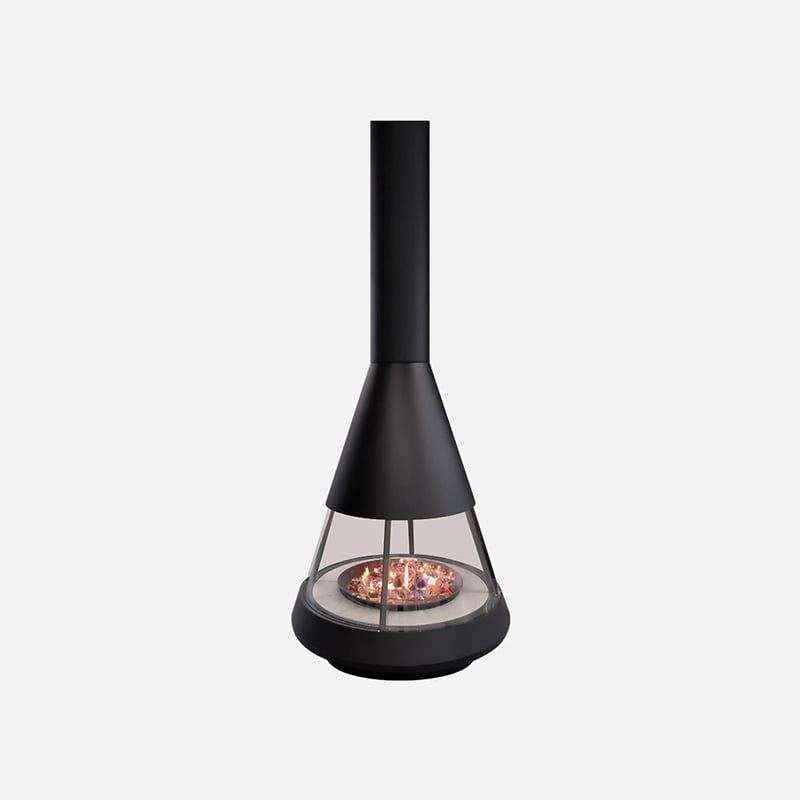 Nydia 1100mm Suspended Wood Burning Fireplace