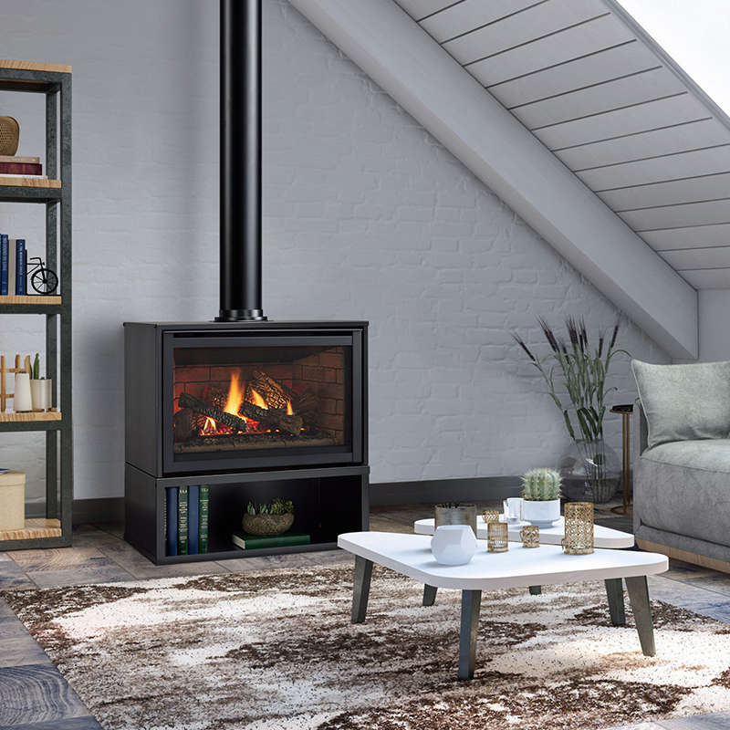 Wood-Frame Gas Fireplace | MEISU.CH