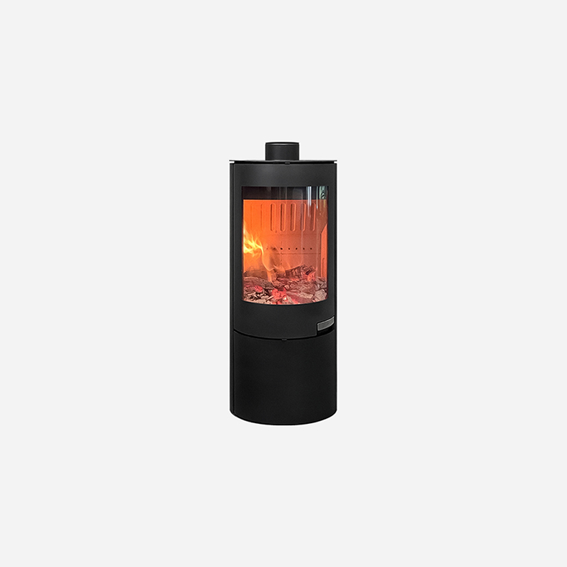 Curved Steel 474mm Wood Burning Fireplace