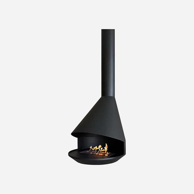 Viridis 800mm Suspended Wood Burning Fireplace