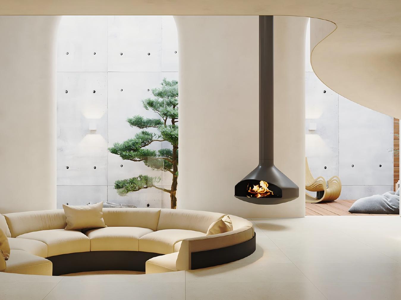 What Is a Suspended Fireplace? A Complete Guide to Design, Types & Applications