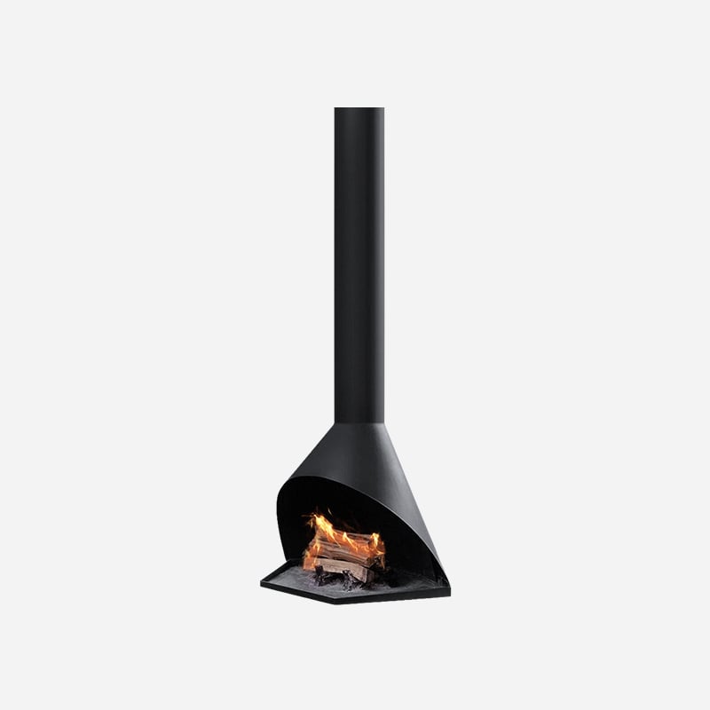 Merle 700mm Suspended Wood Burning Fireplace