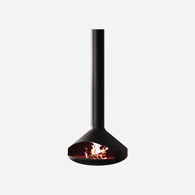 Nelson 800 Black High-Carbon Steel Hanging Fireplace