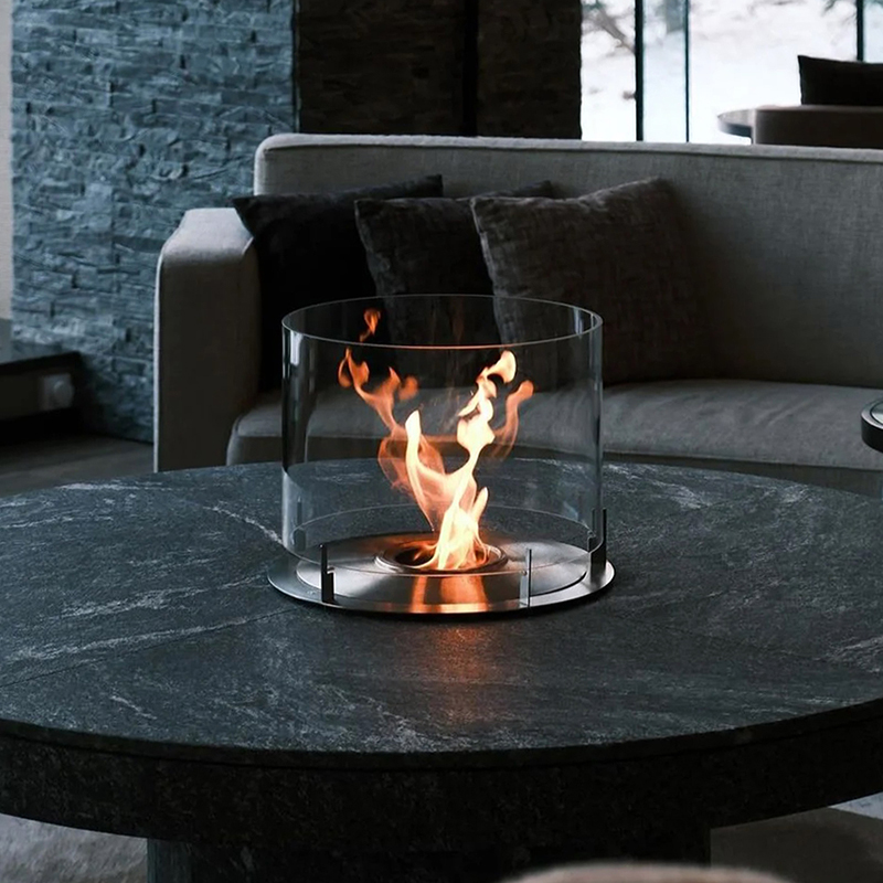 Round Manual Bioethanol Fireplace | MEISU.CH