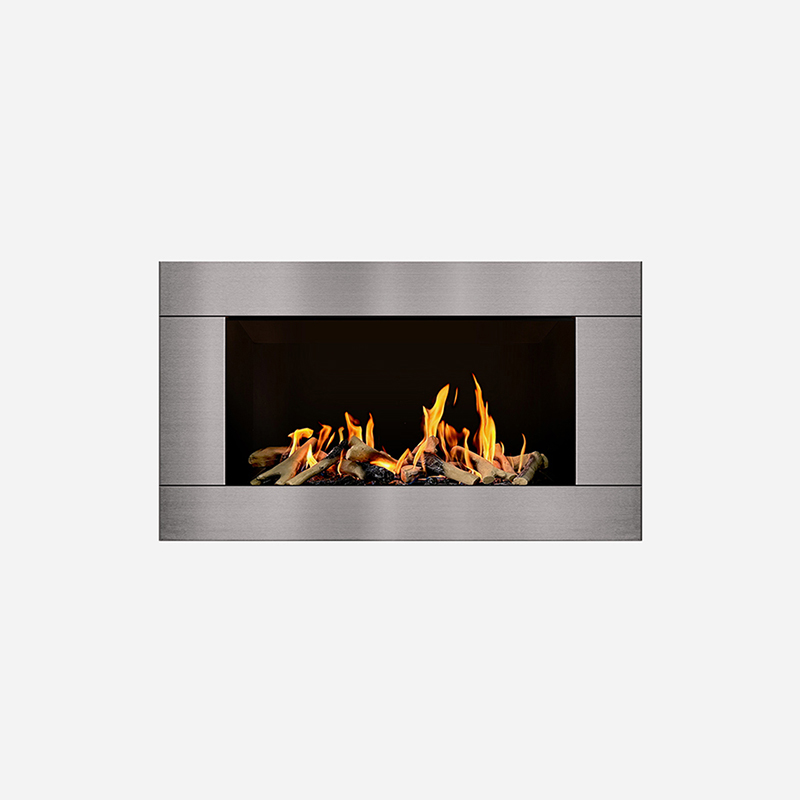 ULC 1016mm Stainless Steel Gas Fireplace